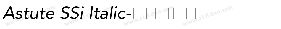 Astute SSi Italic字体转换